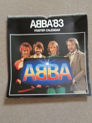 Vintage Abba Pop Music Poster Calendar 1983 1980’s