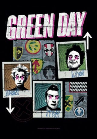 Green Day Poster Flag Uno Dos Tre Tapestry