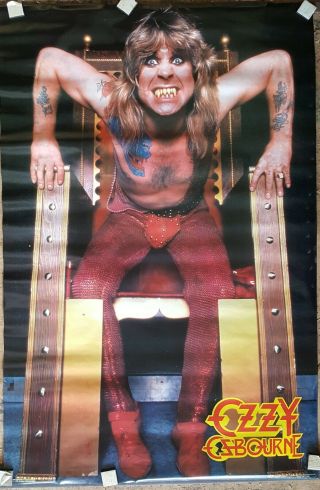 Ozzy Osbourne 1982 Throne Poster / 21 X 32 Approx.
