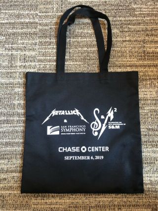 Metallica Bag - San Francisco Symphony Concert S&m2 9/6/19 At Chase Center