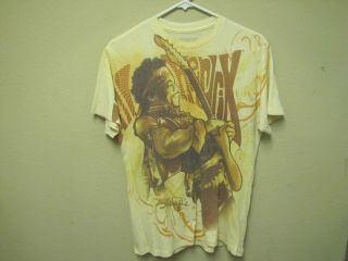 Yellow,  Jimi Hendrix T - Shirt.  Size M.