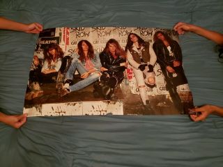 Rare Skid Row 1989 Vintage Music Poster 80s Rock Hair Band Metal