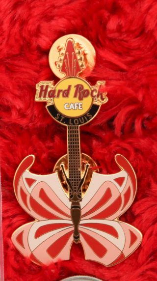 Hard Rock Cafe Pin St.  Louis Butterfly Guitar Series Tattoo Hat Lapel Logo