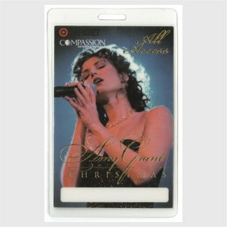 Amy Grant Authentic 1997 Concert Laminated Backstage Pass Christmas Tour Aa