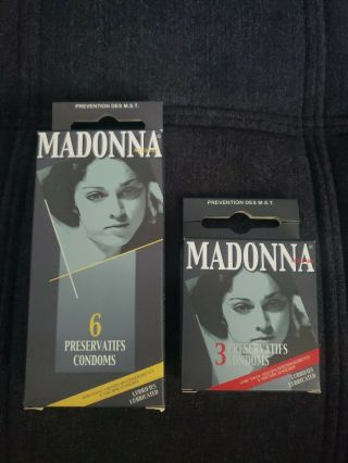 Madonna Nudes 1979 Condoms 3 & 6 Pack Box Set Rare Like A Virgin