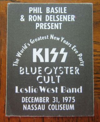 1975 Kiss Blue Oyster Cult Leslie West Band Year Concert Tour Backstage Pass