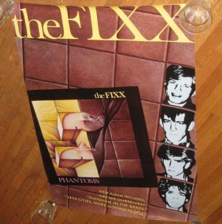 The Fixx Vintage 1984 Promo Poster Phantoms Mca Records Large 35 " X 23 " Nos