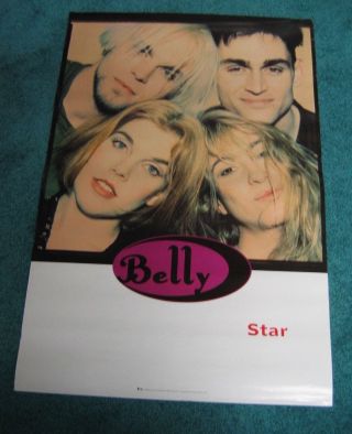 Belly " Star " Album / Cd Promo Poster Sire 4ad Tanya Donelly 24 X 36 For Gigs
