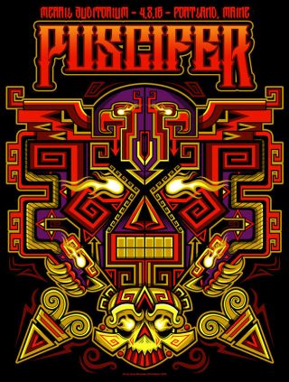 Puscifer Portland 2016 Silkscreened Poster By Jesse Hernandez