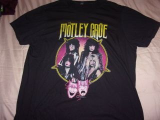 Motley Crue Black 2xl Shirt " Theater Of Pain " Logo On Bottom T Shirt Xxl