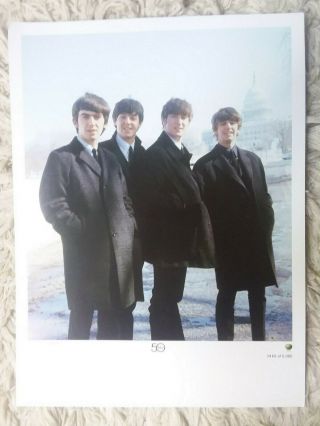 Beatles - Rare Promo Lithograph Poster Limited Edition 12x16 " Only 5000 Made Dc