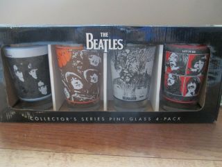 The Beatles Collectors Series Pint Glass Set Of 4 - Apple Corp - 2009 - Never Opened
