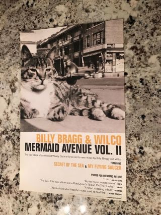 Billy Bragg & Wilco 2000 Mermaid Ave.  Vol2 Promotional Poster 11x17