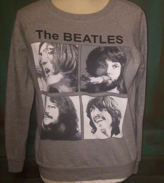 Beatles Gray Grey Sweatshirt Size S Small Made By Apple