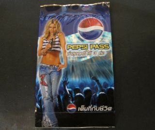 Pepsi Card - Britney Spears World Tour 2002 - Promote - Limited Edition Thailand