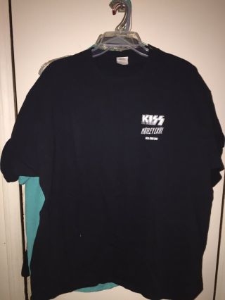 Kiss / Motley Crue Local Crew 2012 Tour T Shirt Size Xl Black