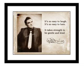 Morrissey 11x14 Signed Photo Print Song Lyric The Smiths Concert Music