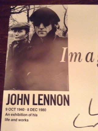 John Lennon Estate Imagine Exhibition Poster From 1988 RARE 3