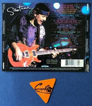 Carlos Santana - Signed Guitar Pick