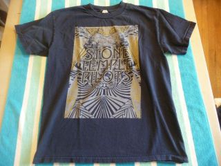 Stone Temple Pilots 2010 Tour Concert T - Shirt Mens Medium Navy Blue Alstyle