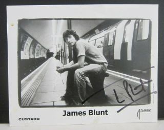 James Blunt Signed Autographed B/w Atlantic Records Promo Photo 8x10