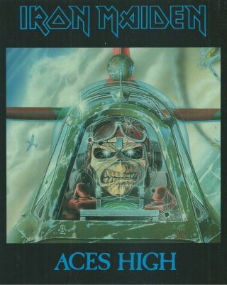 Iron Maiden - Aces High - Glossy Picture Card Ex