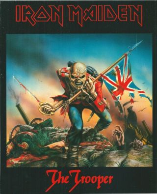 Iron Maiden - The Trooper - Glossy Picture Card Ex