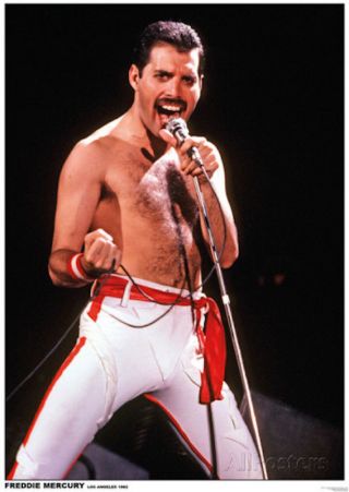 Queen Freddie Mercury Poster In La 1982 24x33
