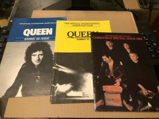 Queen 1982 Set Of 3 (complete Year) Fanclub Magazines