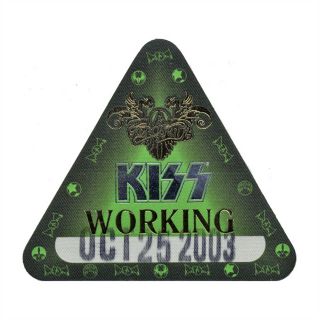 Kiss Authentic 2003 World Domination Tour Satin Backstage Pass Aerosmith