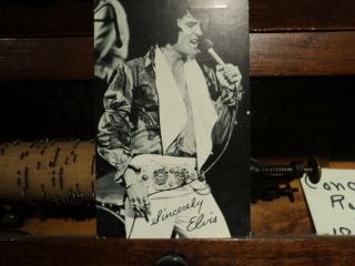 Vintage Rppc Postcard Elvis Presley,  Del Webbs Sahara Tahoe " Sincerely Elvis "