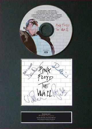 Pink Floyd The Wall Signed Cd Mounted Autograph Photo Prints A4 13