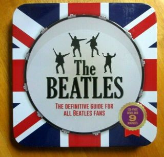 The Beatles Illustrated Book W/ Tin And 9 Magnets Collectors Set -