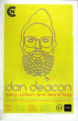 Dan Deacon/gary Wilson/island Boy 2015 San Diego Concert Tour Poster - Electronic