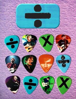Ed Sheeran Guitar Pick Tin Includes Set Of 12 Guitar Picks