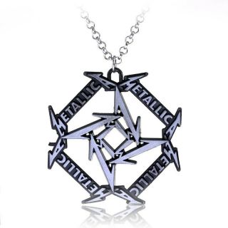 Metallica Ninja Star Pendant/necklace/link Chain,  Logo/heavy Metal/rock/biker