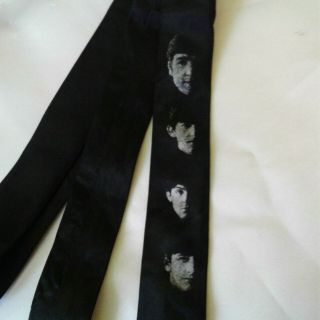 Beatles Pop Group Fab Four Face Skinnie Tie Memorabilia.  Rare