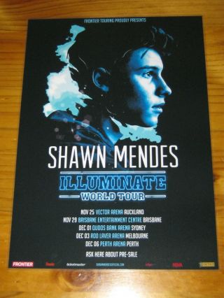 Shawn Mendes - 2017 Illuminate Australia Tour - Laminated Tour Poster
