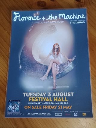 Florence And The Machine - 2010 Cosmic Love Australia Tour Poster - Laminated
