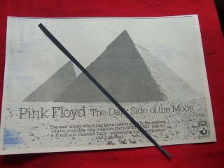 Pink Floyd 1973 Vintage Advert The Dark Side Of The Moon Album Lp