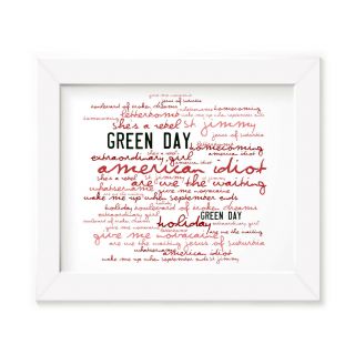 Green Day Poster Print - American Idiot - Lyrics Gift Signed Art