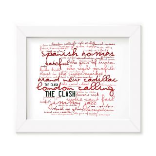 The Clash Poster Print - London Calling - Lyrics Gift Signed Art