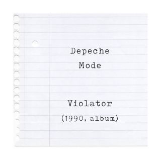 Depeche Mode Poster Print - Violator - Lyrics Gift Signed Art 2