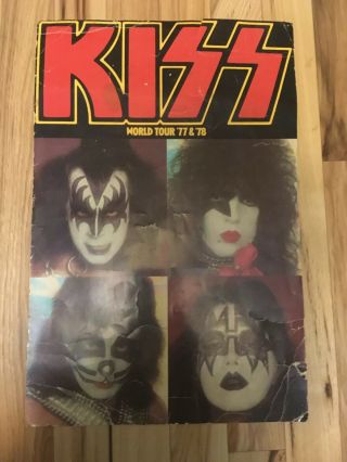 1977/1978 Kiss Concert Program Book World Tour 77&78 Alive Ii.  Just The Cover