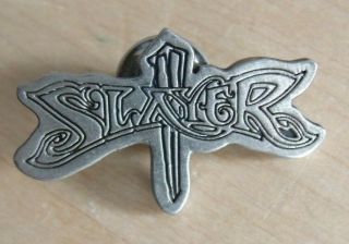 Slayer Pewter Pin Badge Rare Heavy Metal Very Rare