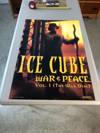 Ice Cube War And Peace Vol.  1 Promo Only Poster 24x36 Promotional Rap Hip Hop