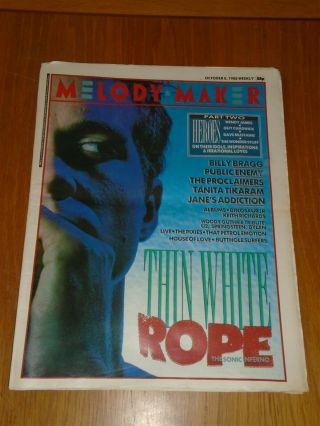 Melody Maker 1988 October 8 Thin White Rope Billy Bragg Public Enemy Proclaimers