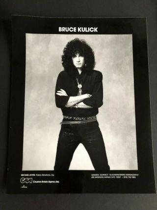 1987 Kiss Bruce Kulick 8x10” Press Kit Photo Caa Glickman Mgmt Mercury Records