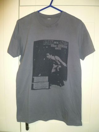 Adam & The Ants - " Ants Invasion Tour 1980 " Grey T - Shirt (m)