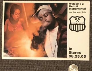 J Dilla Jay Dee Promo Sticker Vtg Lofi Sp303 Sp404 Detroit Hip - Hop Beats